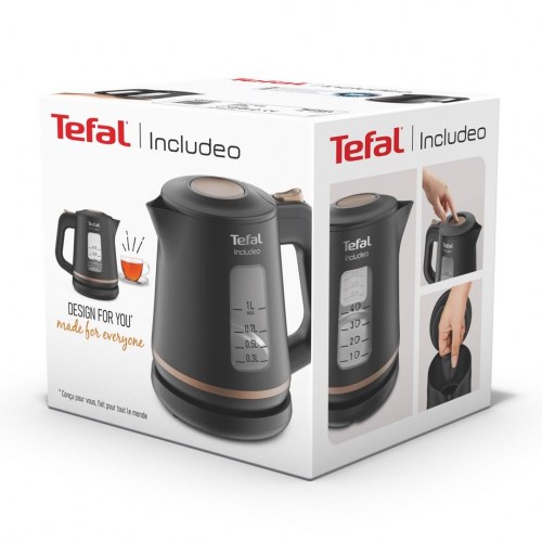 Tefal Includeo KI5338 elkedel 1,0 l – 2.400 W – Sort