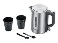 SEVERIN WK 3647 mini rejse-elkedel 0,5 l - børstet rustfrit stål/sort