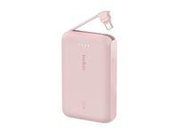 Belkin BoostCharge powerbank 10.000 mAh 20 W med USB-C - Pink billede