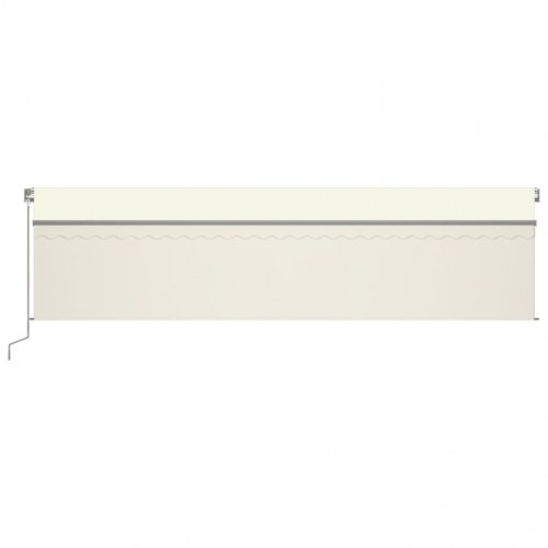 Markise med rullegardin 6×3 m - automatisk betjening, cremefarvet