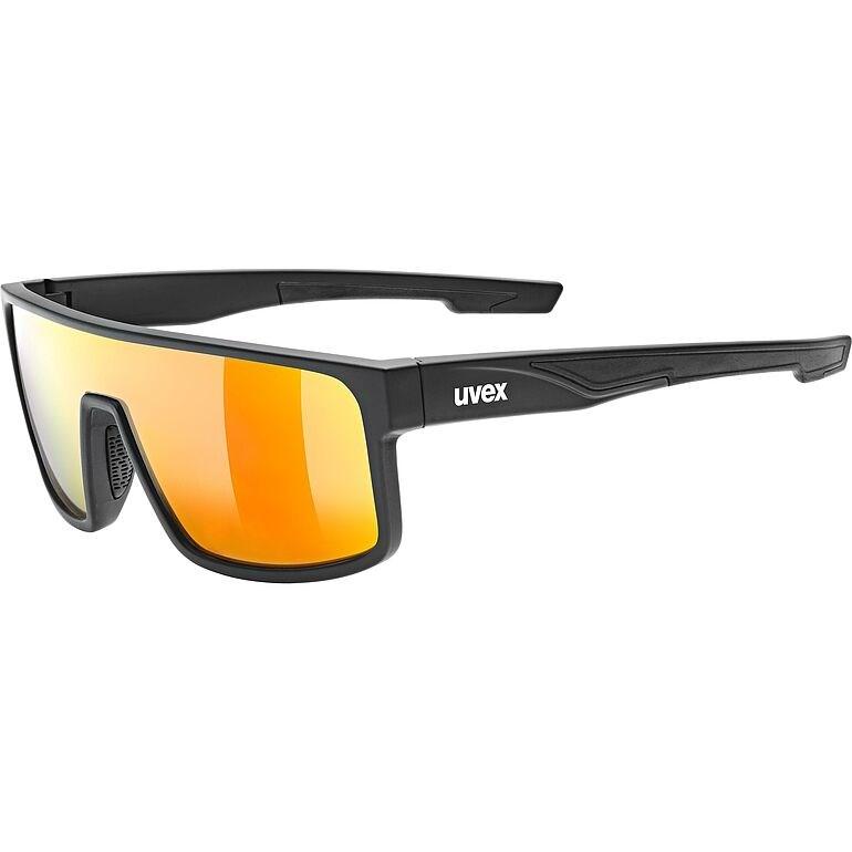 uvex lgl 51 - multisports-solbriller, fuld ramme - sort/orange billede