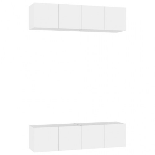 Tv-borde 4 stk. 60x30x30 cm konstrueret træ hvid