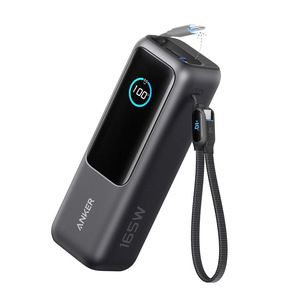 Anker Powerbank 25K 165W med indbygget USB-C-kabel Strømforsyning - 160 Watt - ATX - 80 Plus