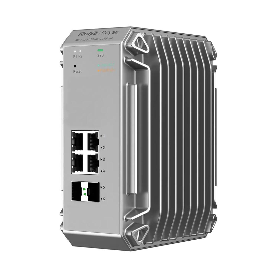 Ruijie RG-NIS3100-4GT2SFP-HP - Managed L2 Gigabit PoE-switch, grå