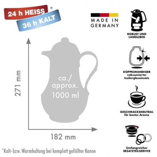 ROTPUNKT termokande 1,0 l - elfenbensfarvet (ecru)