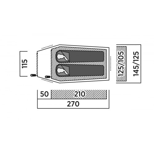 Easy Camp Reindal 2 tunneltelt – Grøn, 2-personers