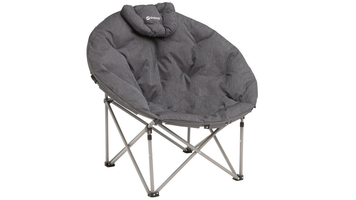 Outwell Kentucky Lake campingstol - grå, foldbar med nakkestøtte billede