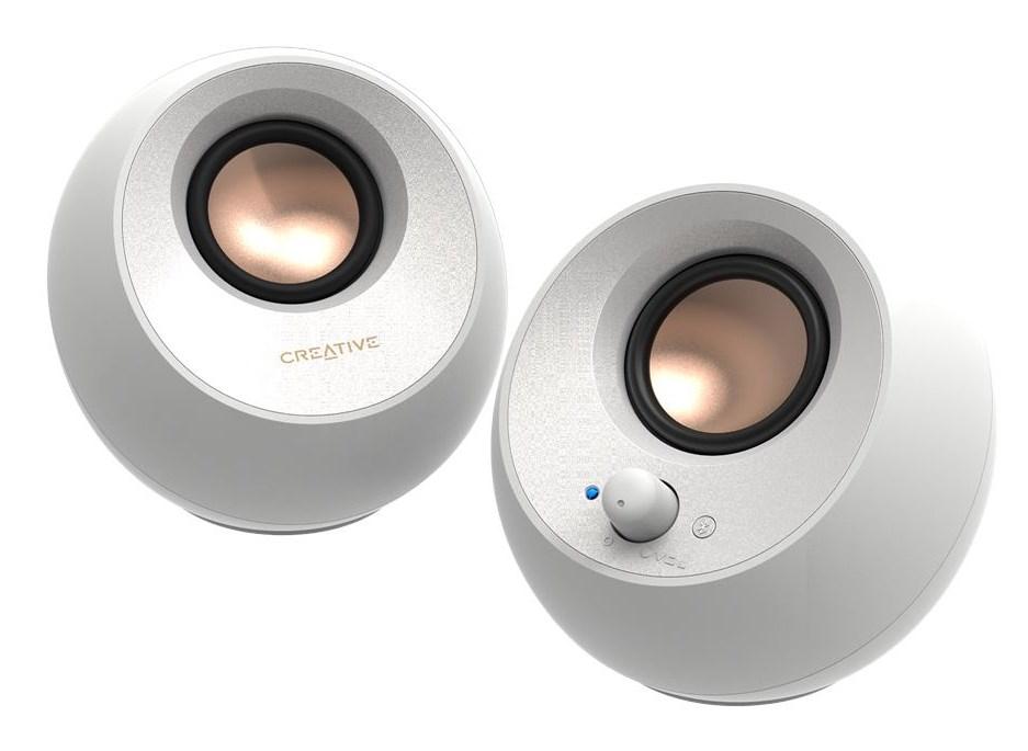 Creative Pebble V3 Bluetooth-højtalere 2.0 - Hvid, 10 W