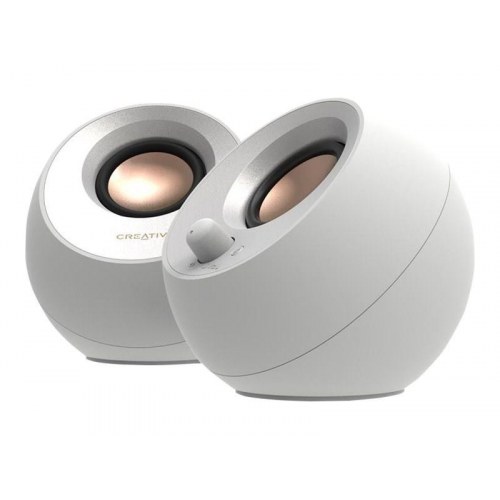Creative Pebble V3 Bluetooth-højtalere 2.0 - Hvid, 10 W