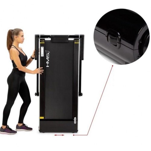 HMS LOOP12 MULTI løbebånd med skrivebord 1–12 km/t – sort