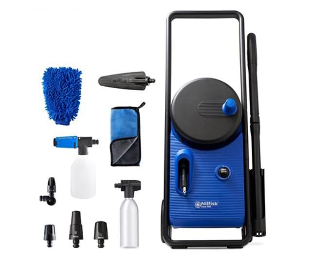 Nilfisk Core 140-6 PowerControl højtryksrenser 1.800 W, 140 bar, 6 m slange, blå Premium Car-sæt