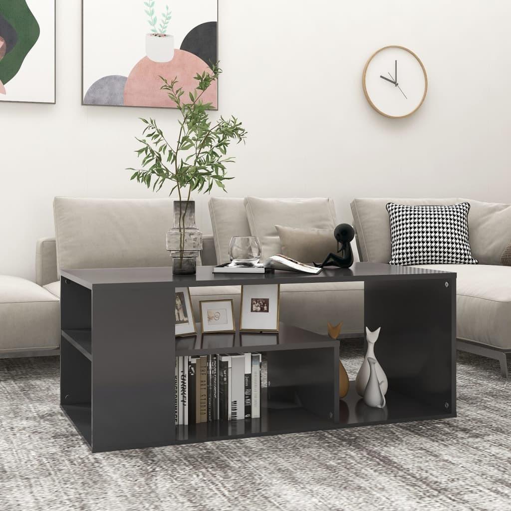 Sofabord 100x50x40 cm spånplade grå