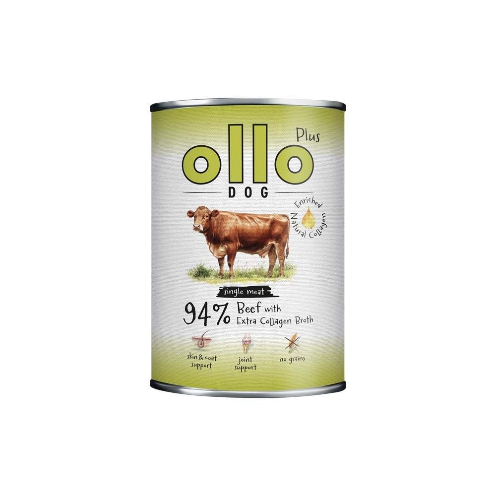 OLLO Plus Collagen Beef – vådfoder til hund – 400 g