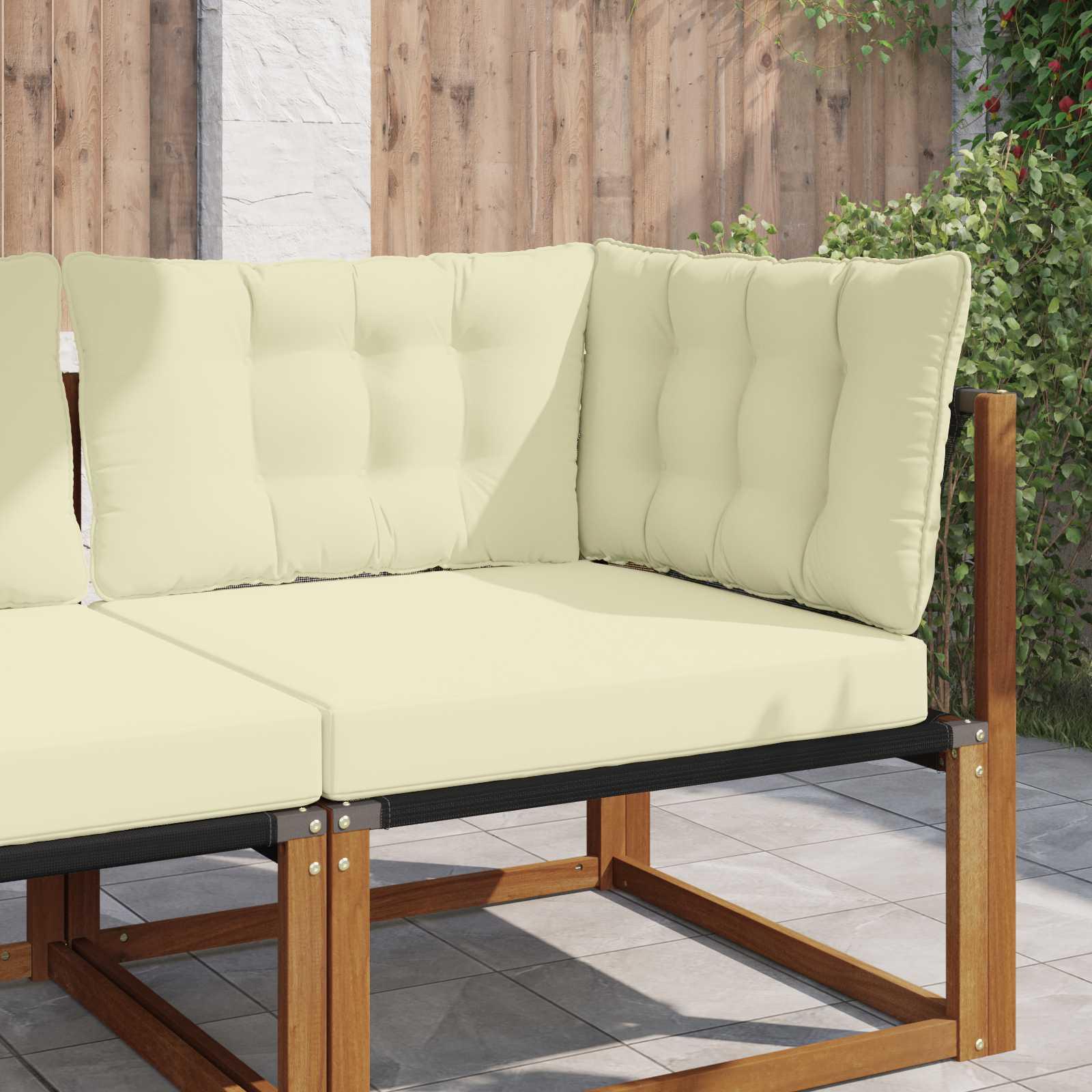 Udendørs Sofa Pude 3 stk Creme Polyester