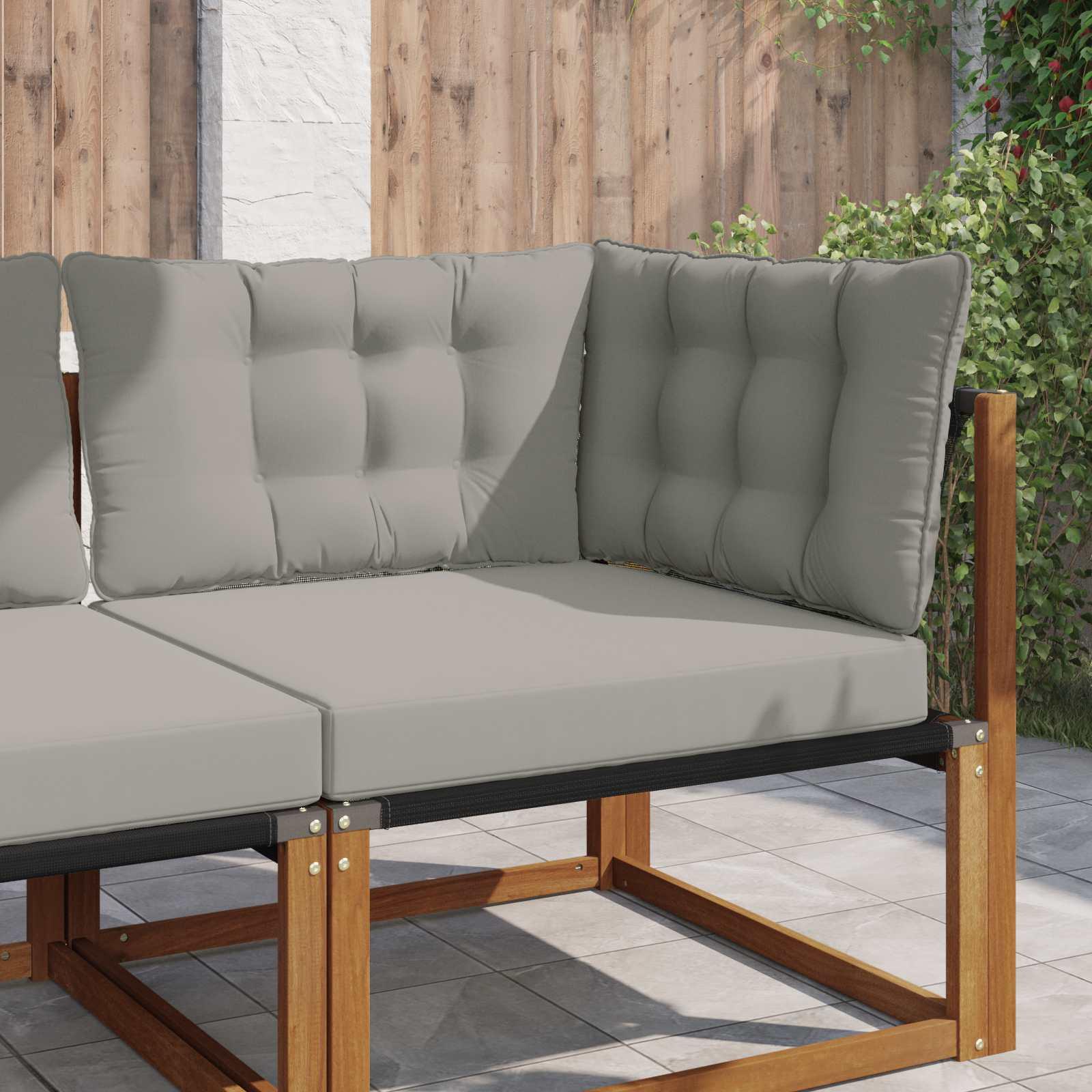 Udendørs Sofa Pude 3 stk Grå Polyester