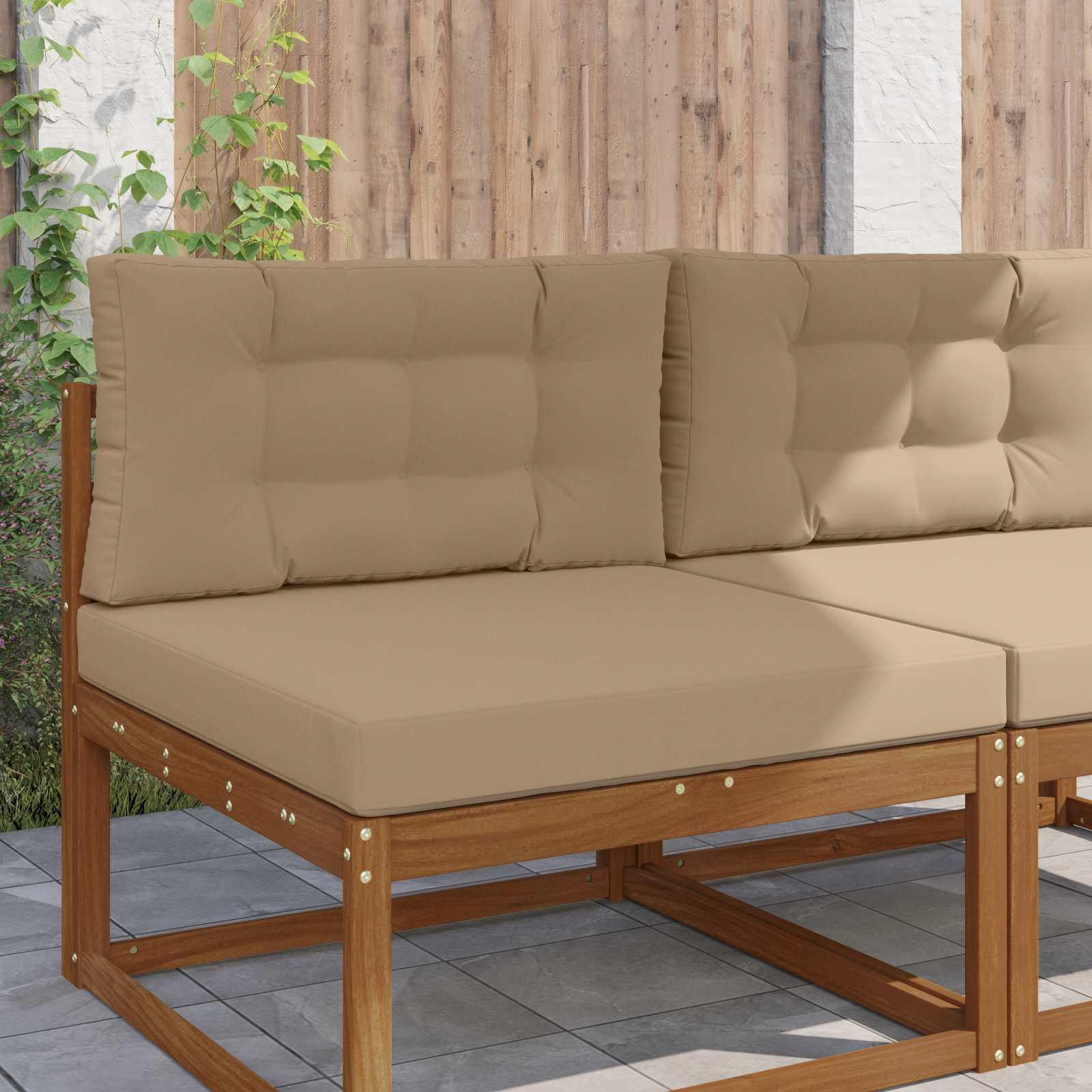 Udendørs Sofa Pude 2 stk Gråbrun Polyester