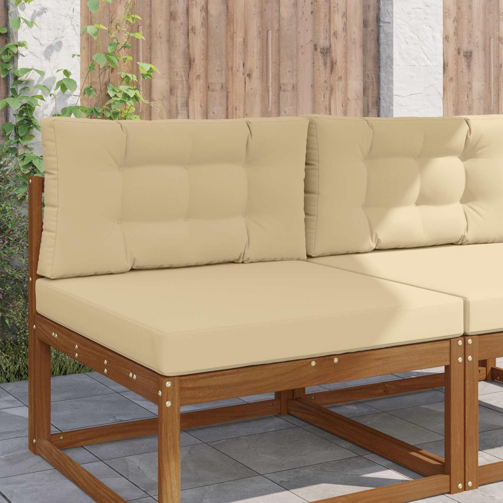 Udendørs Sofa Pude 2 stk Beige Polyester