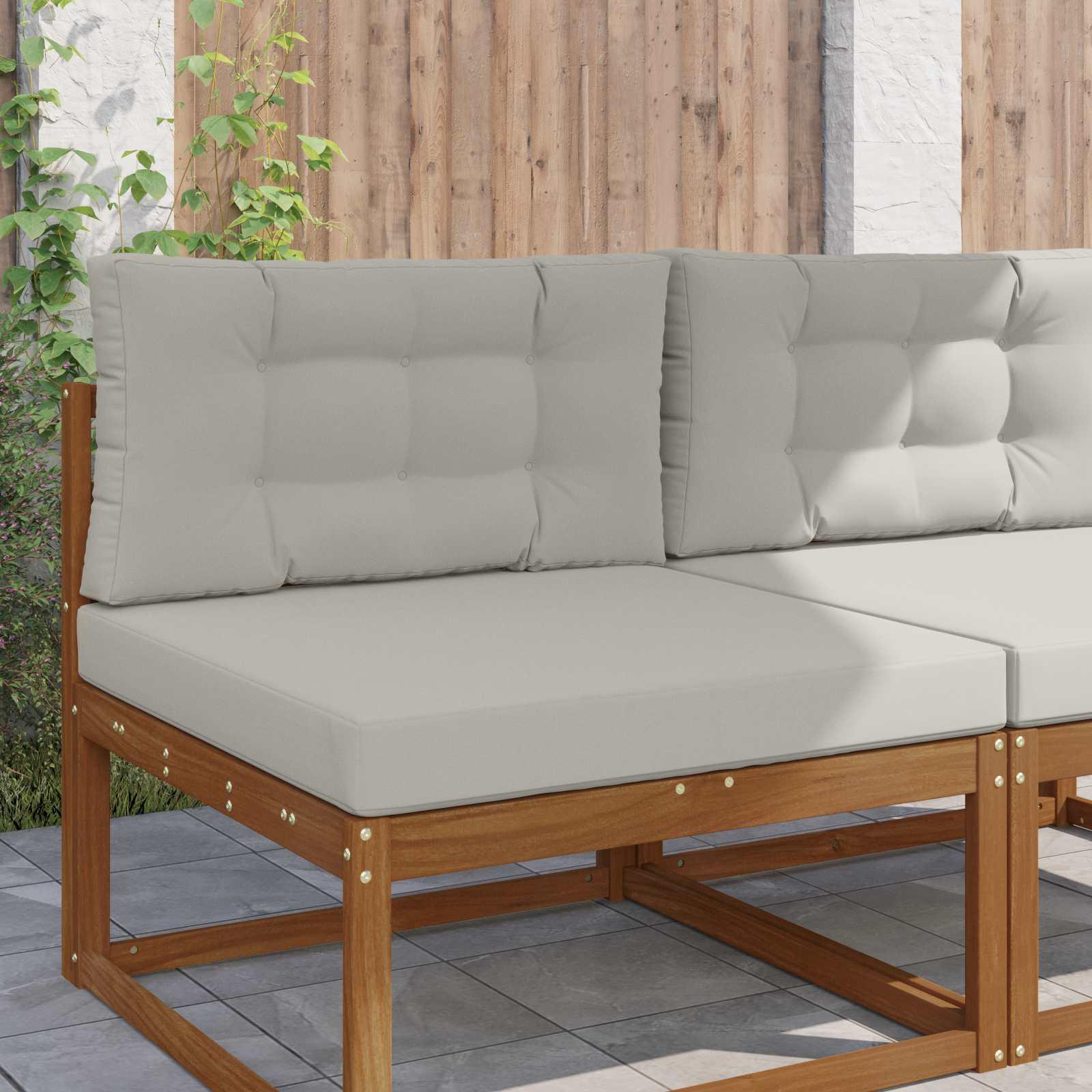 Udendørs Sofa Pude 2 stk Grå Polyester