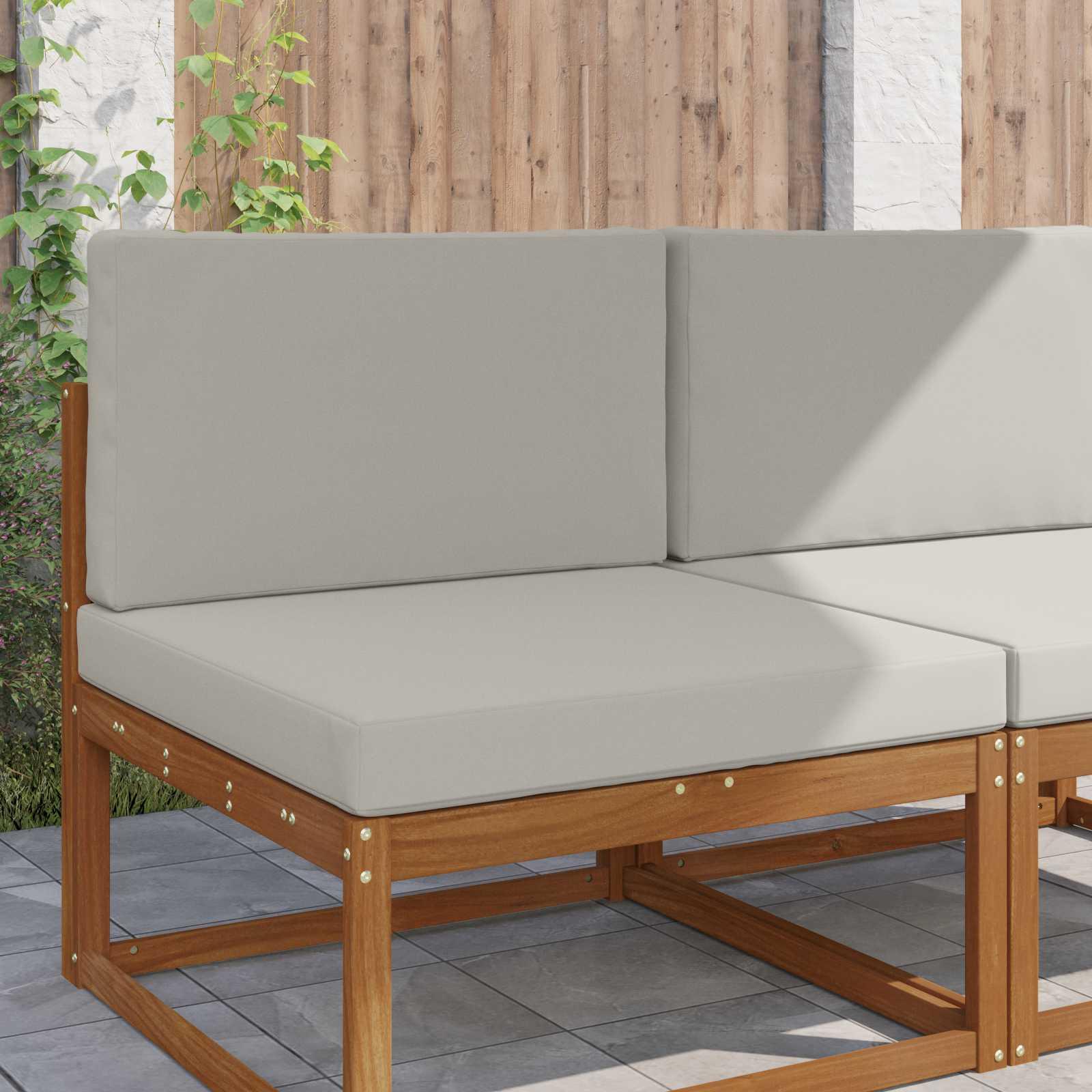 Udendørs Sofa Pude 2 stk Grå Polyester