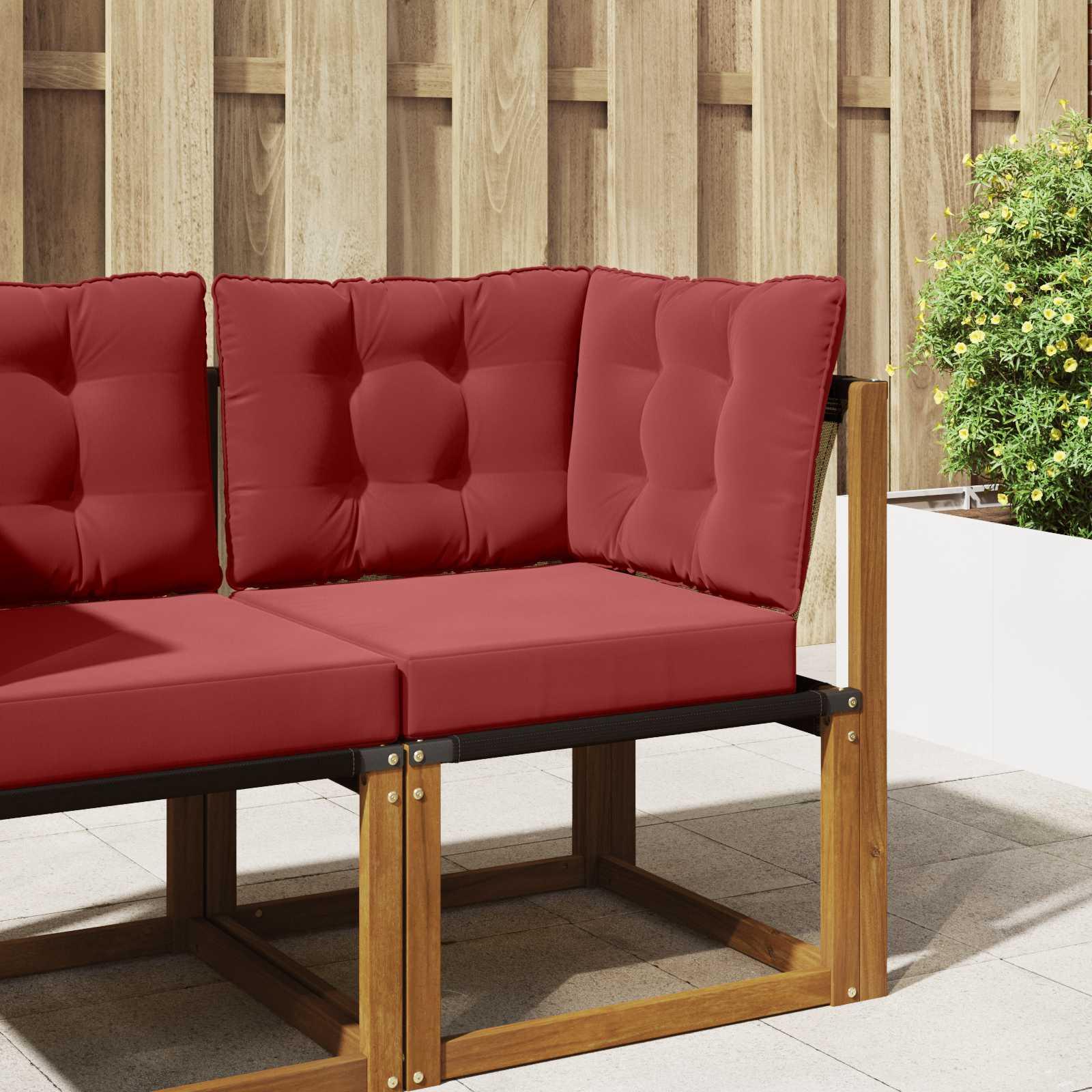 Udendørs Sofa Pude 3 stk Vinrød Polyester