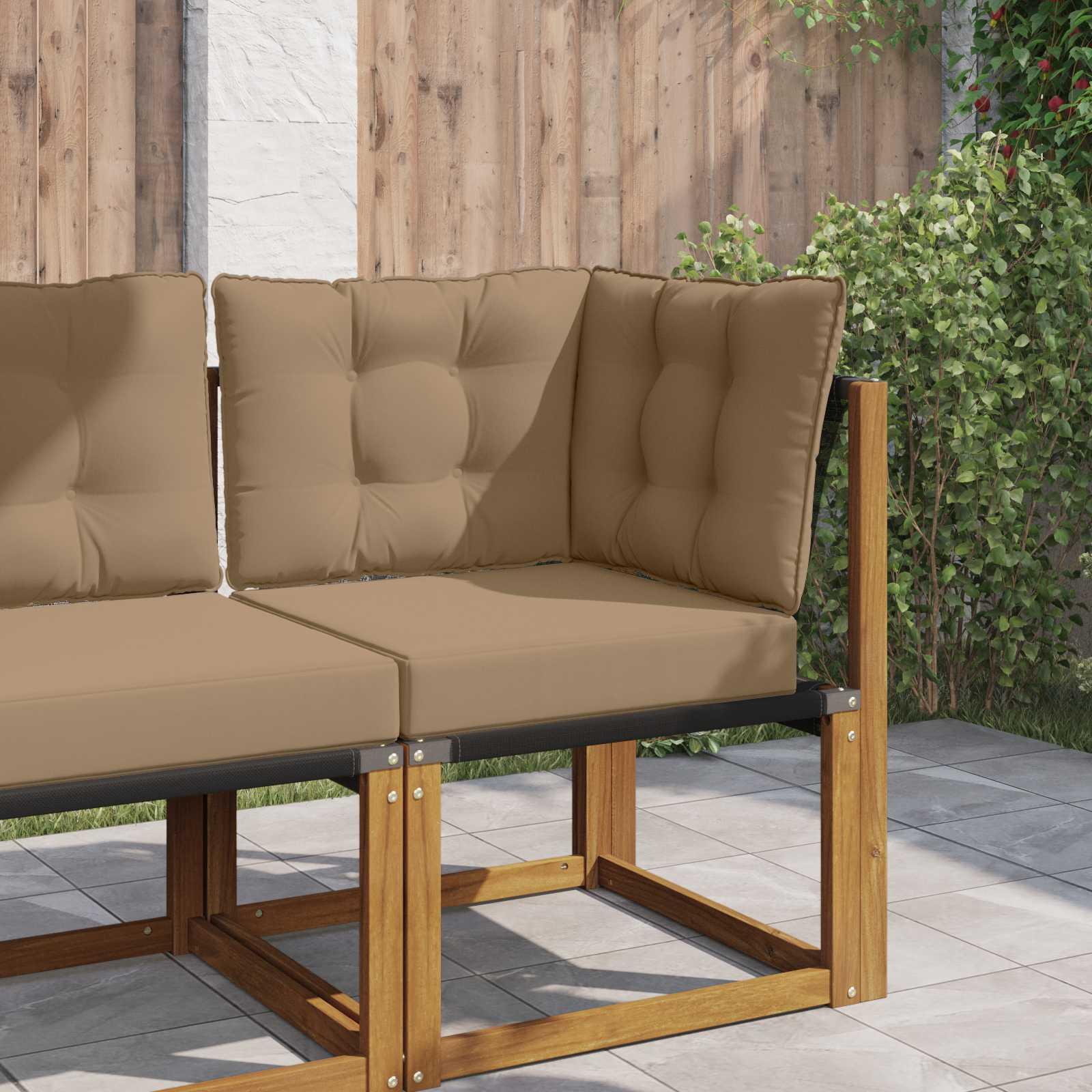 Udendørs Sofa Pude 3 stk Gråbrun Polyester