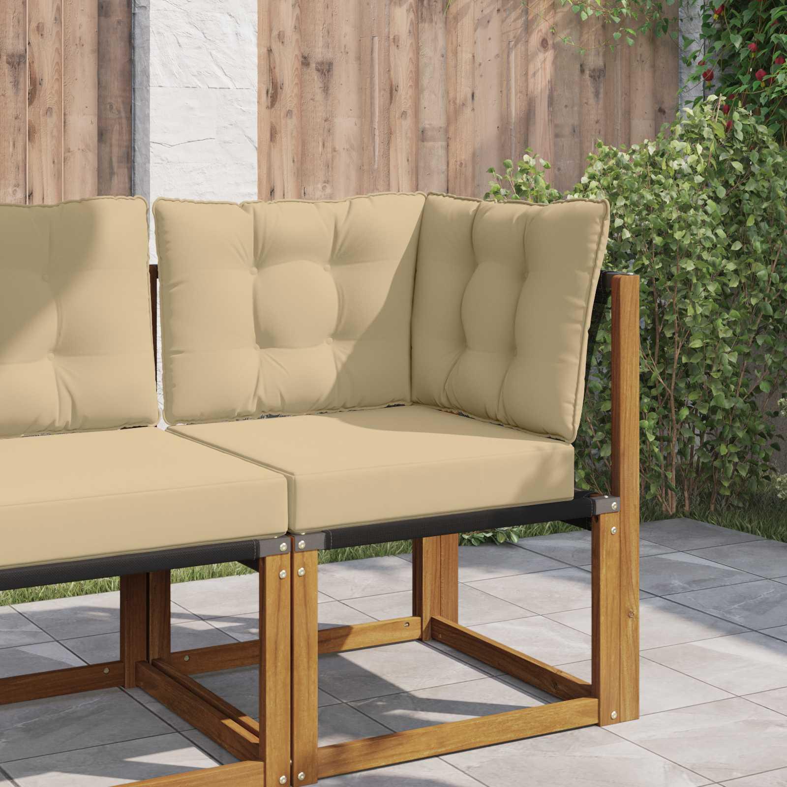 Udendørs Sofa Pude 3 stk Beige Polyester