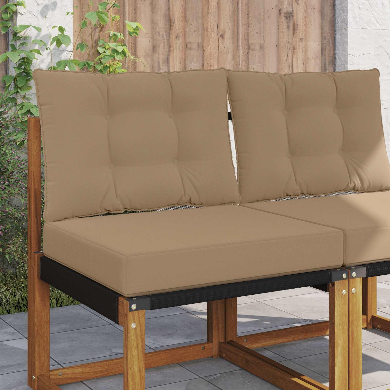Udendørs Sofa Pude 2 stk Gråbrun Polyester