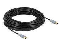 DeLOCK HDMI-kabel 25 m - HDMI han til han, 4K 60 Hz, AOC, sort billede