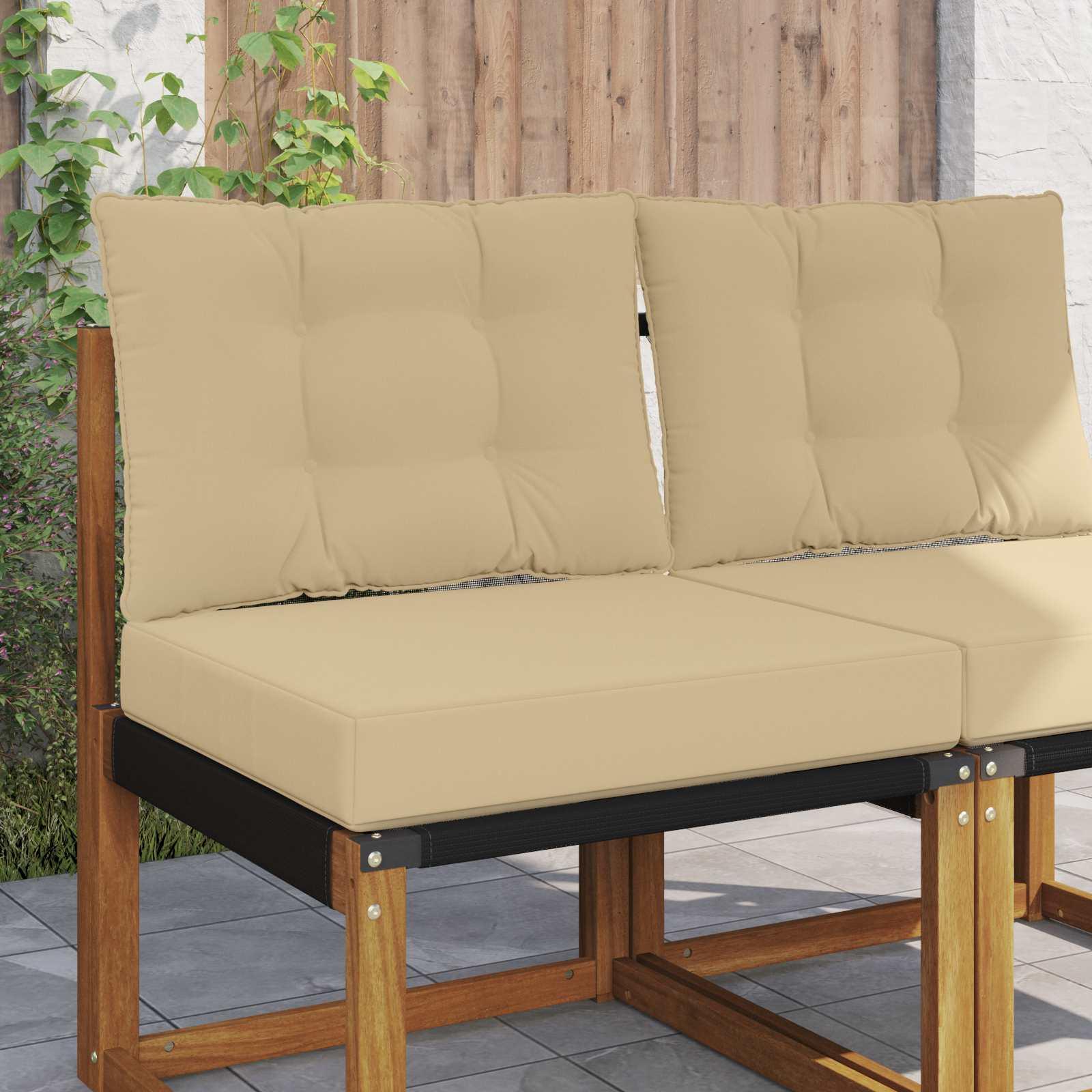 Udendørs Sofa Pude 2 stk Beige Polyester