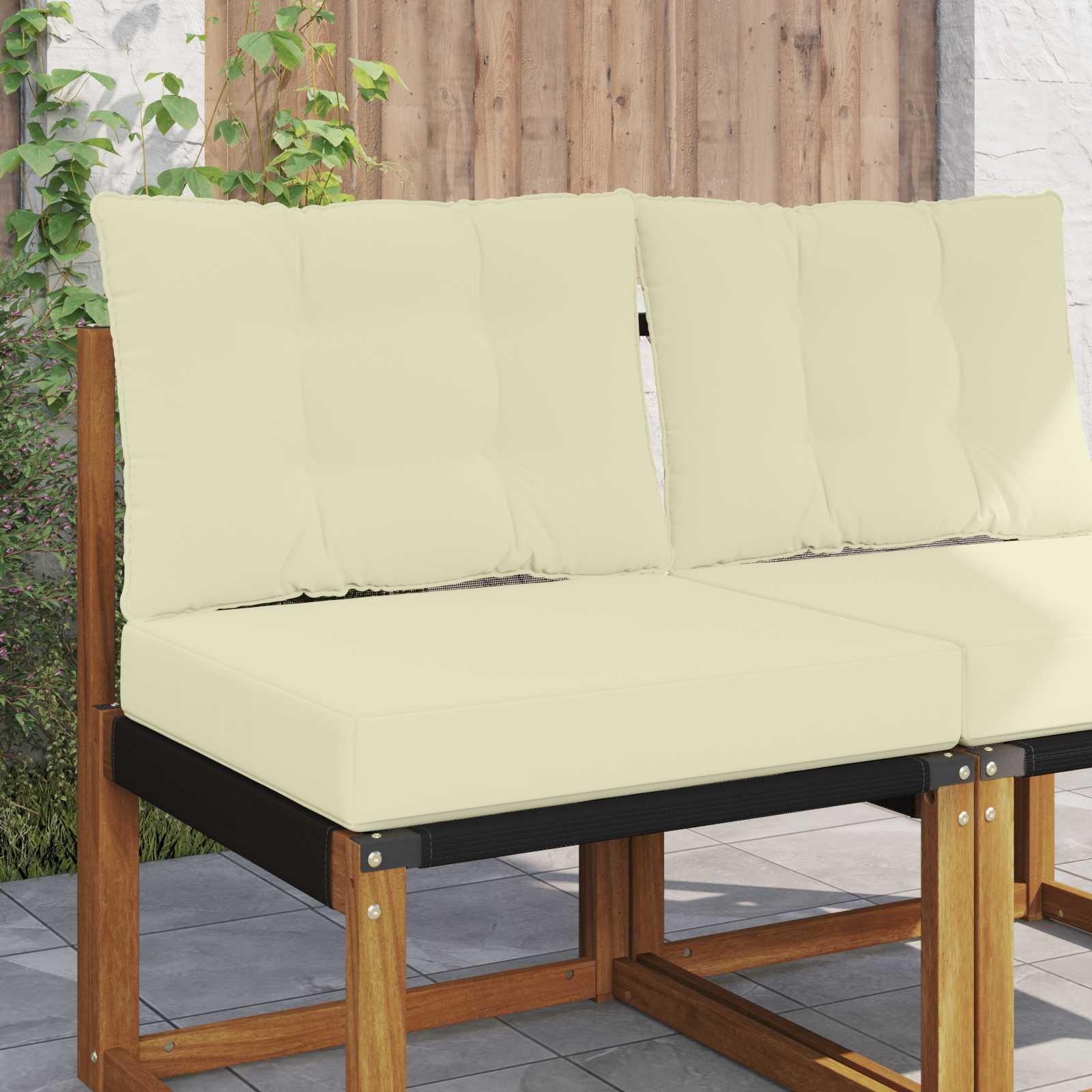 Udendørs Sofa Pude 2 stk Creme Polyester