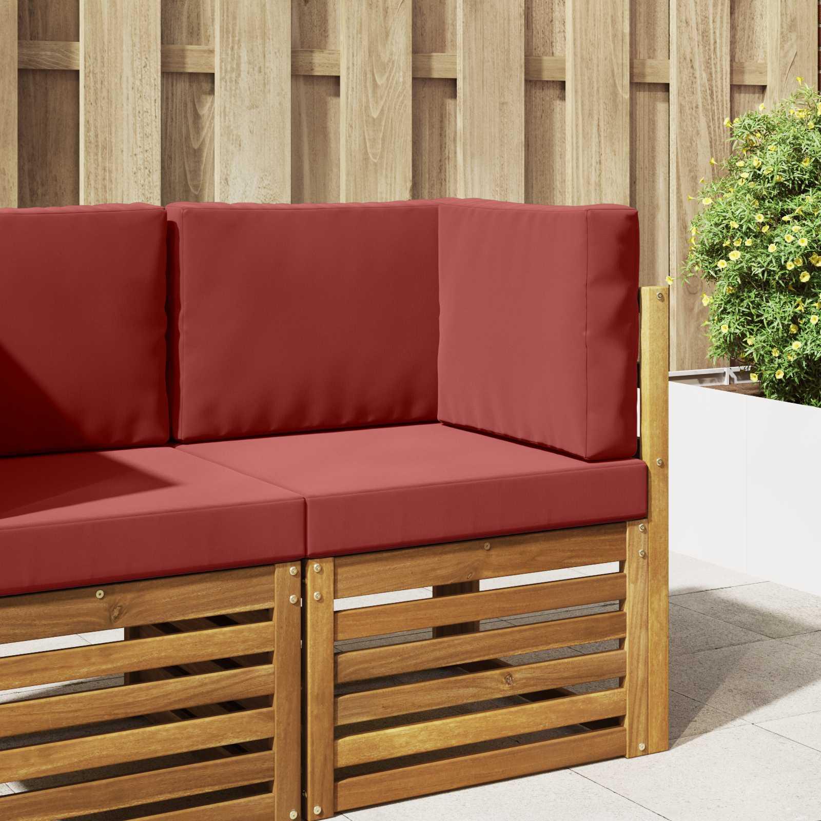 Udendørs Sofa Pude 3 stk Vinrød Polyester