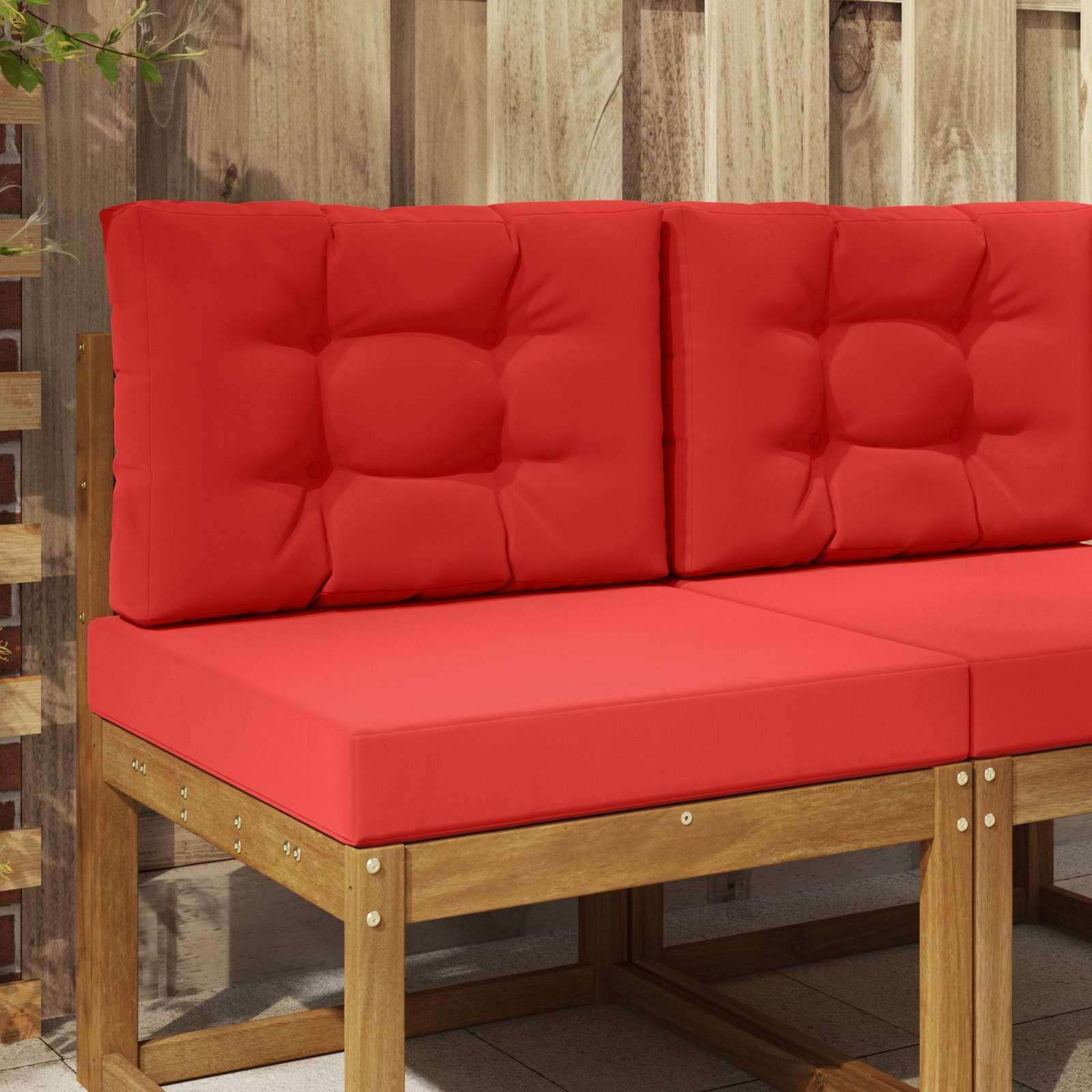 Udendørs Sofa Pude 2 stk Rød Polyester