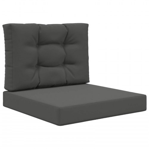 Udendørs sofapuder 2 stk - antracit polyester
