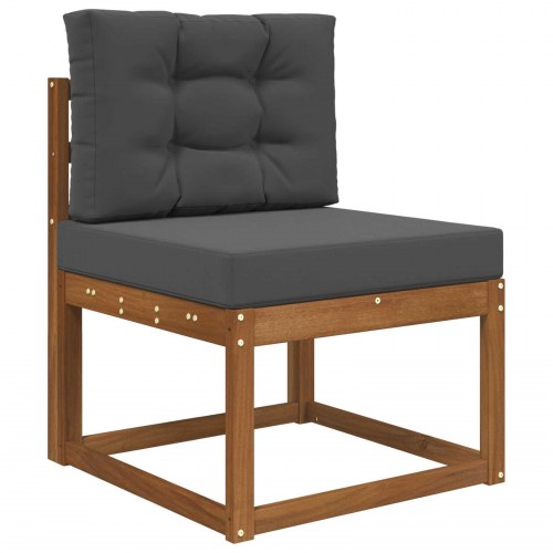 Udendørs sofapuder 2 stk - antracit polyester