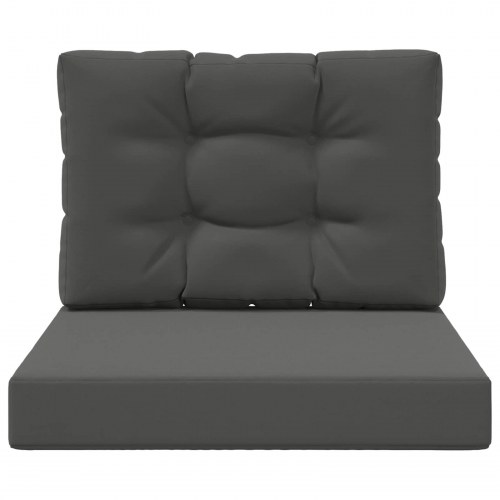 Udendørs sofapuder 2 stk - antracit polyester