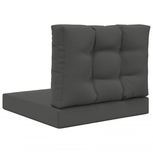 Udendørs sofapuder 2 stk - antracit polyester