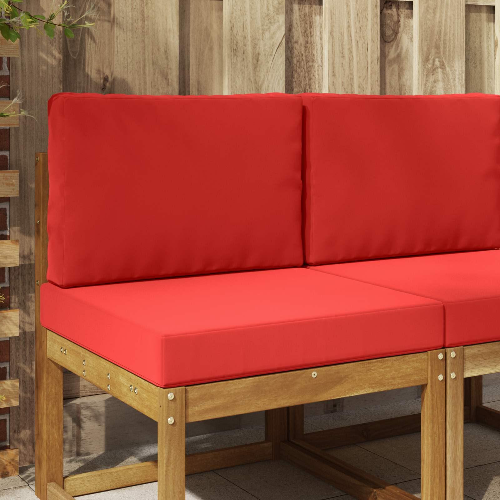 Udendørs Sofa Pude 2 stk Rød Polyester