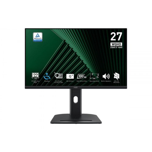 MSI PRO MP275QPG 27" IPS WQHD skærm - 100 Hz, HDMI/DisplayPort