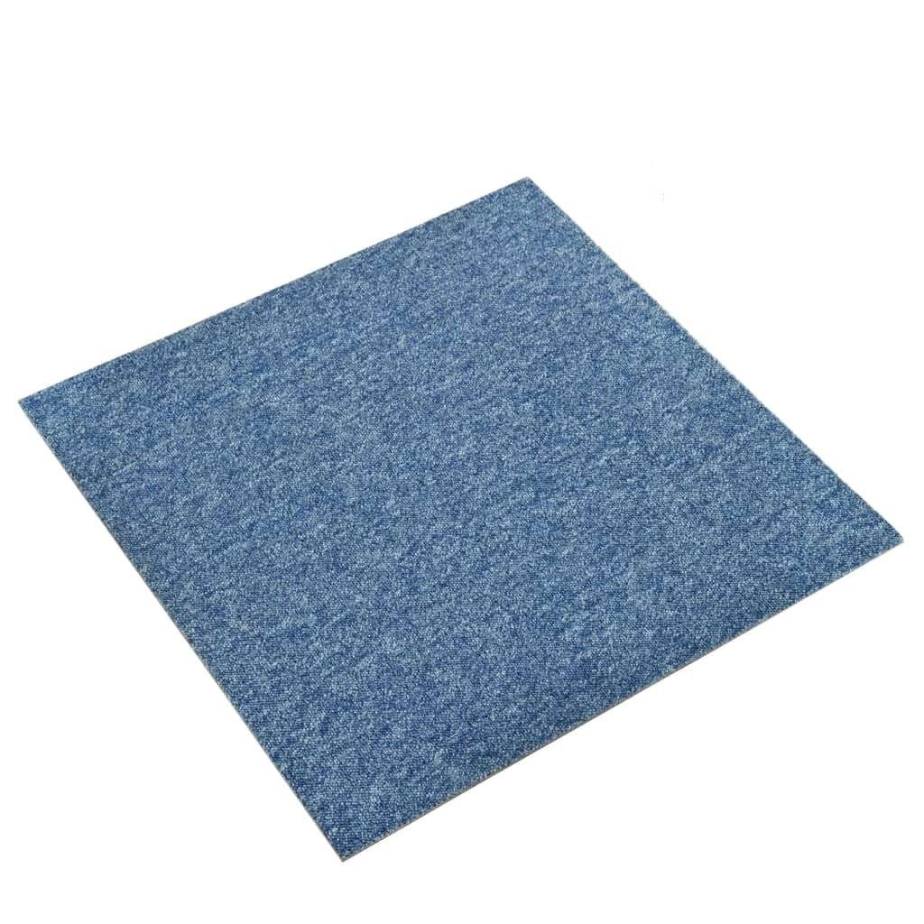 Tæppefliser 20 stk. 5 m² 50x50 cm blå