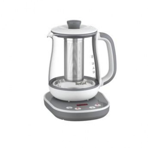 Tefal Tastea BJ551B10 elkedel/tebrygger 1,5 l – glas, 1.430 W, grå/hvid