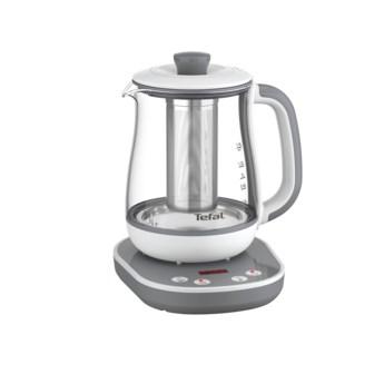 Tefal Tastea BJ551B10 elkedel/tebrygger 1,5 l – glas, 1.430 W, grå/hvid