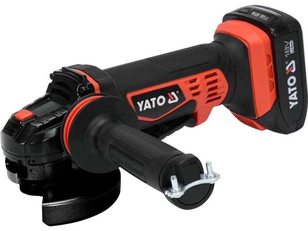 YATO YT-82826 vinkelsliber 125 mm – 18 V, sort/rød
