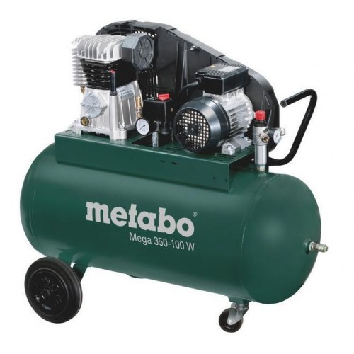 Metabo Mega 350-100 W kompressor – 230 V, 90 l, 10 bar, 250 l/min, oliesmurt