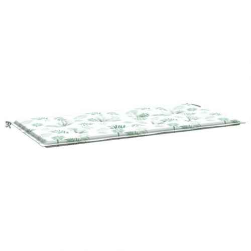 Hynde til havebænk 120×50×3 cm - oxfordstof med bladmønster