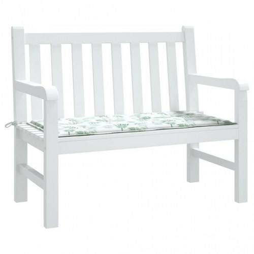 Hynde til havebænk 120×50×3 cm - oxfordstof med bladmønster