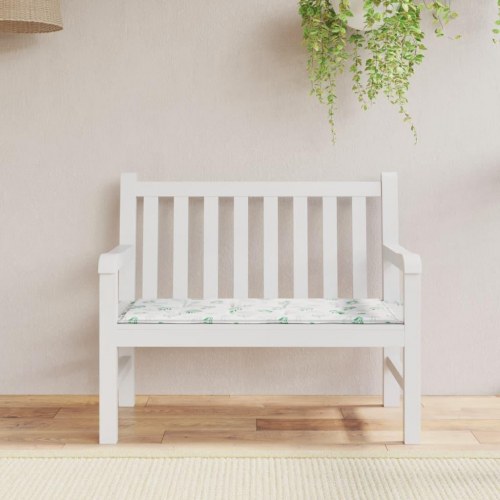 Hynde til havebænk 100×50×3 cm i oxfordstof - bladmønster