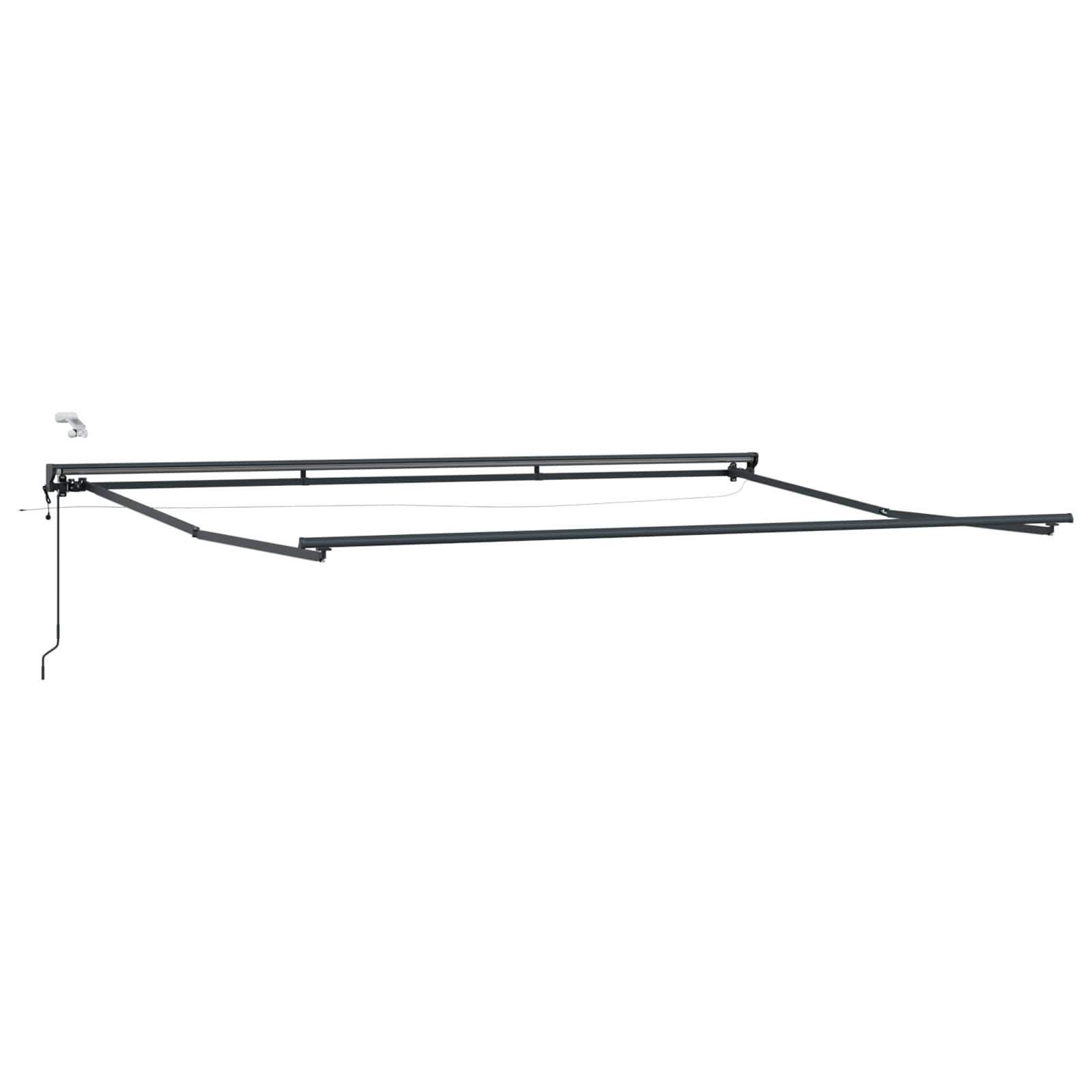 Elektrisk Markisedugramme med LED Antracit 4 x 2 m Aluminium