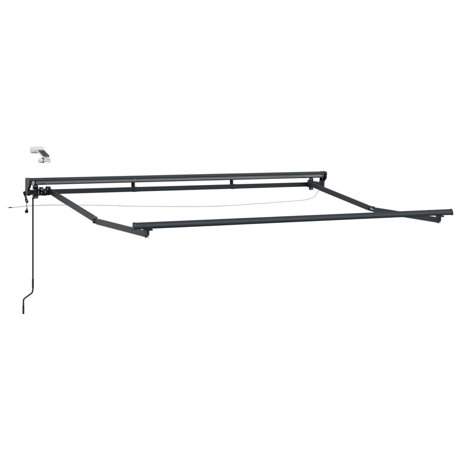 Elektrisk Markisedugramme med LED Antracit 2,5 x 2 m Aluminium
