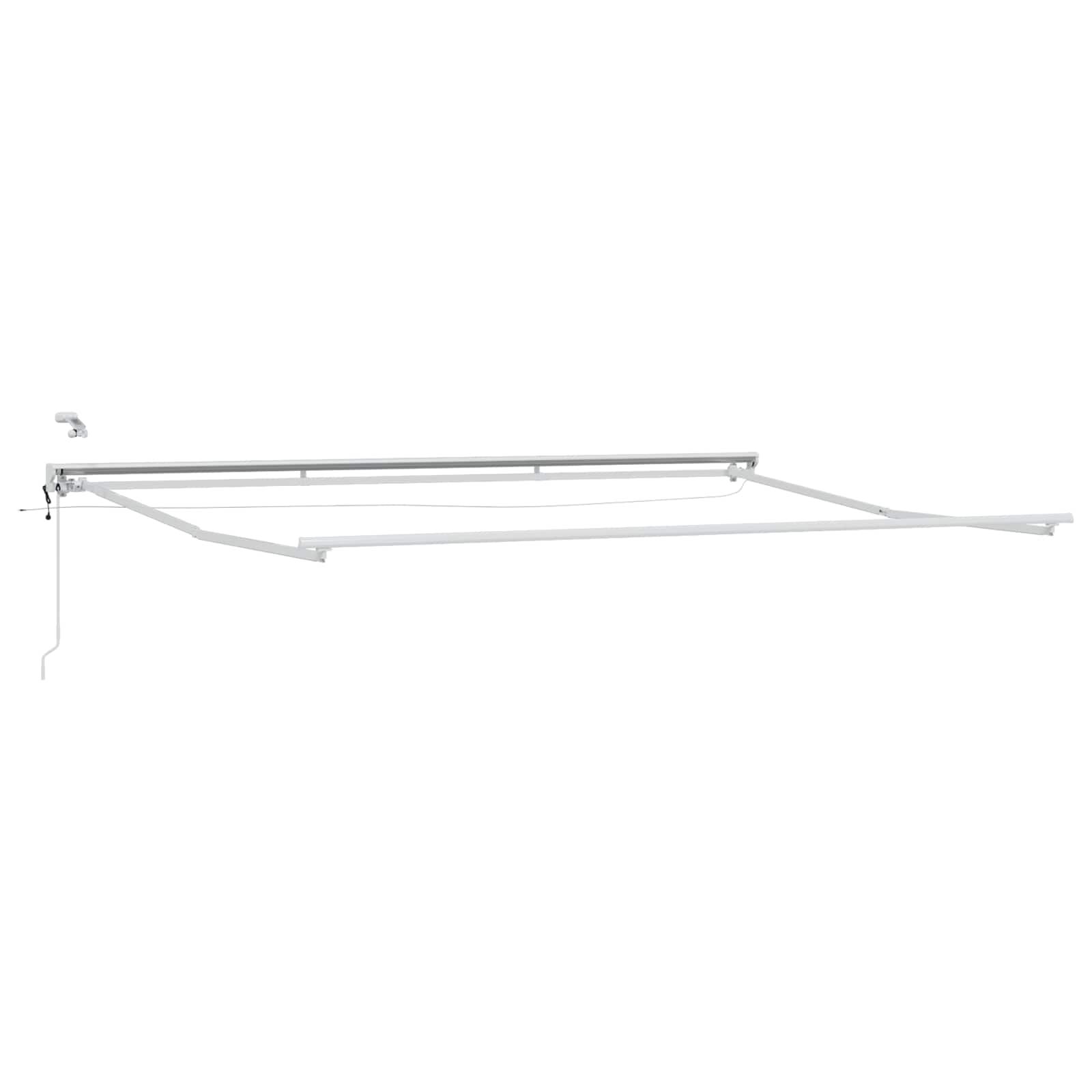 Elektrisk Markisedugramme med LED Hvid 4 × 3,5 m Aluminium