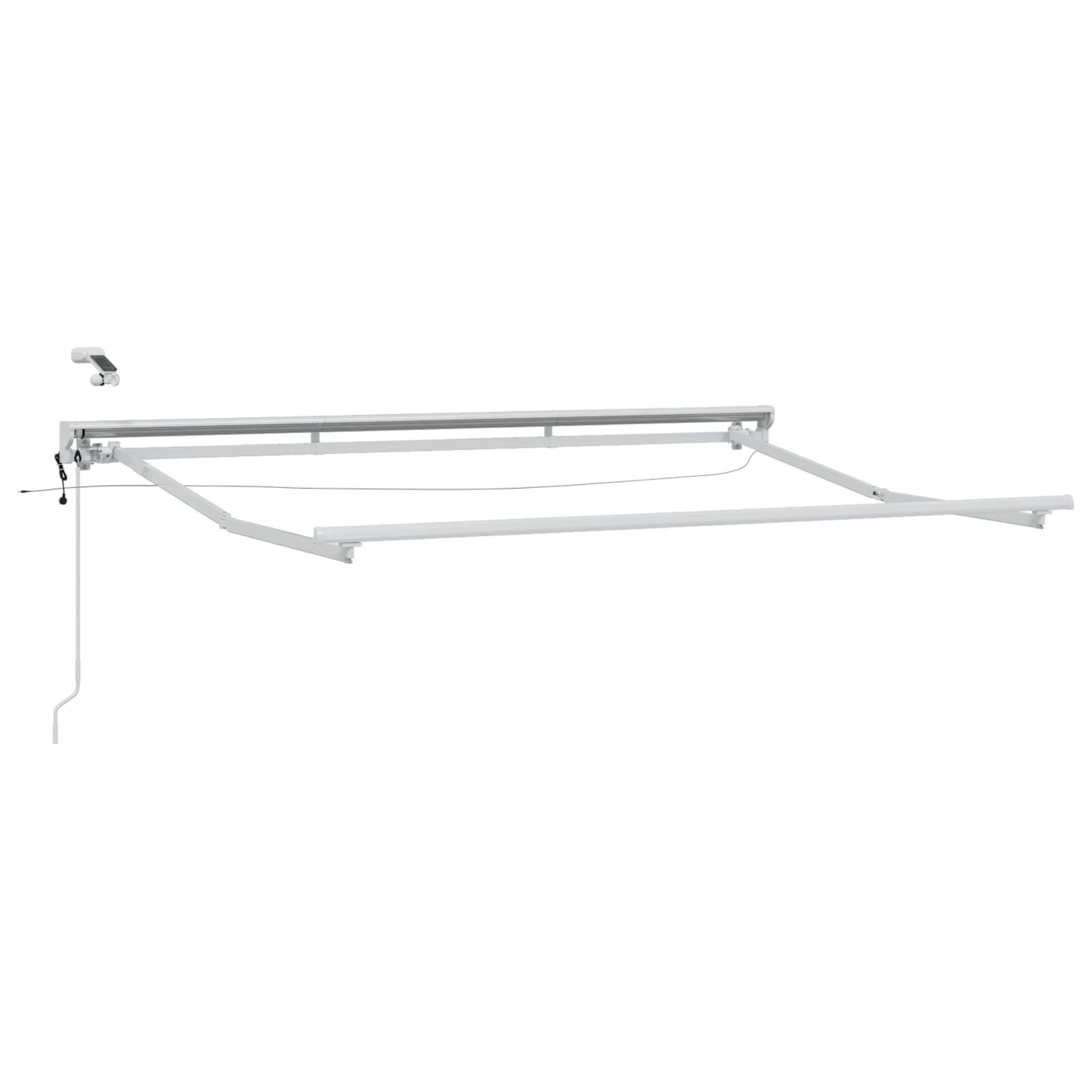 Elektrisk Markisedugramme med LED Hvid 3 x 2,5 m Aluminium
